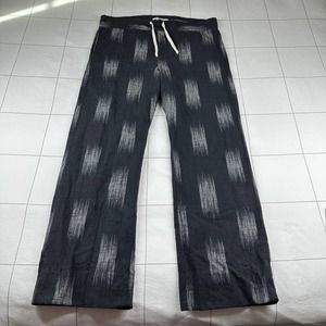 Imogene + Willie Pants Womens Small Black Gray Fethiye Cotton Drawstring Casual